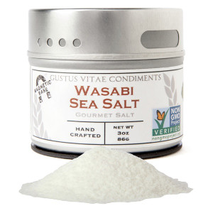 Gustus Vitae Gourmet Salt In Magnetic Tin Wasabi -- 3 oz