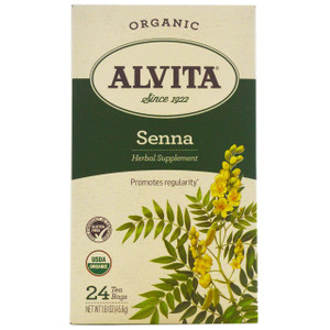 3 PACK of Alvita Organic Herbal Tea Senna -- 24 Tea Bags