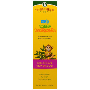 Organix South, TheraNeem Naturals, Kids Therape, Kids Neem Toothpaste, Tropical Blast, 4.23 oz (120 g)