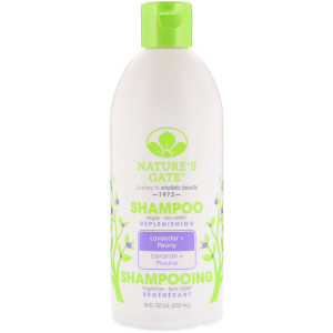 Natures Gate, Shampoo, Replenishing, Lavender + Peony, 18 fl oz (532 ml)