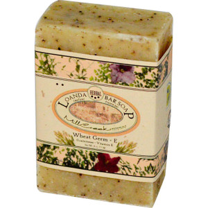 Loanda Hand Crafted Natural Soaps, Herbal Bar Soap, Wheat Germ - E, 4 oz (113 g) (5 PACK)