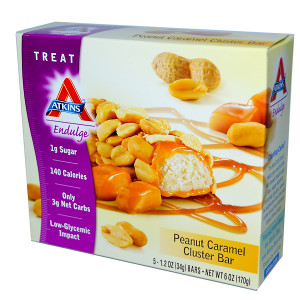 3 PACK of Atkins Endulge Bar Peanut Caramel Cluster -- 5 Bars