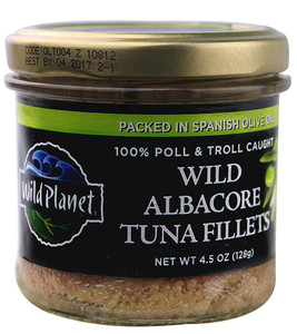 Wild Planet, Wild Albacore Tuna Fillets Packed in Spanish Olive Oil - 4.5 oz
