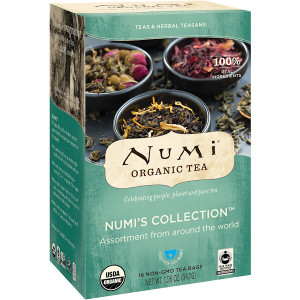3 PACK of Numi Tea, Organic Tea, Teas & Herbal Teasans, Numis Collection, 16 Non-GMO Tea Bags, 1.26 oz (34.7 g)