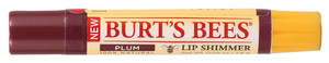 3 PACK of Burts Bees 100% Natural Moisturizing Lip Shimmer Plum -- 0.09 oz