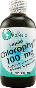 3 PACK of World Organic Liquid Chlorophyll -- 100 mg - 8 fl oz