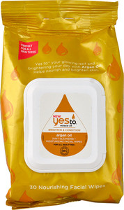Yes To Inc Yes to Miracle Oil 2-In-1 Argan Oil Cleansing plus Moisturizing Facial Wipes - 30 Nourishing Facial Wipes