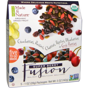 Made in Nature, Organic Fruit Fusion, Superberry Supersnacks, 5 Packages, 1 oz (28 g) Each