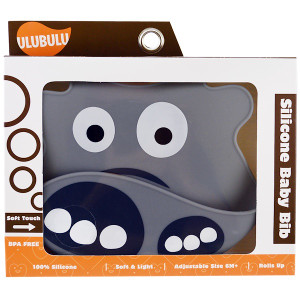 Ulubulu, Silicone Baby Bib, Elephant, 1 Piece
