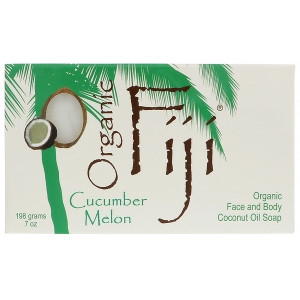 Organic Fiji, Organic Face and Body Coconut Oil Soap Bar, Cucumber Melon, 7 oz (198 g) (Discontinued Item)