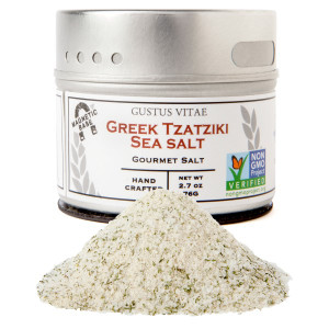 Gustus Vitae, Gourmet Salt, Greek Tzatziki Sea Salt, 2.7 oz (76 g)