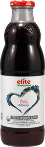 Elite, Naturel 100% Organic Juice,  Bilberry - 23.7 fl oz