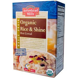 3 PACK of Arrowhead Mills Organic Gluten Free Rice and Shine Hot Cereal -- 24 oz