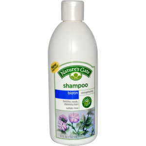 Natures Gate, Biotin & Bamboo Shampoo for Thin Hair, 16 fl oz (473 ml)