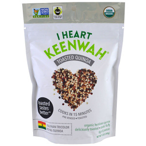 I Heart Keenwah, Toasted Quinoa, Bolivian Tricolor Royal Quinoa, 12 oz (340 g)