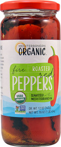 3 PACK of Mediterranean Organic Red Peppers Fire Roasted -- 16 oz