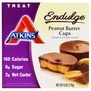3 PACK of Atkins, Endulge, Peanut Butter Cups, 5 Packs, 1.2 oz (34 g) Each