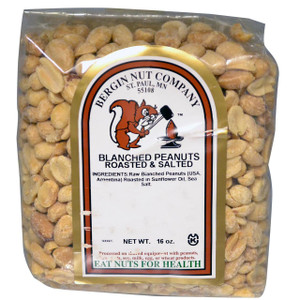 Bergin Fruit and Nut Company, Peanuts, Roasted & Salted, 16 oz (454 g)