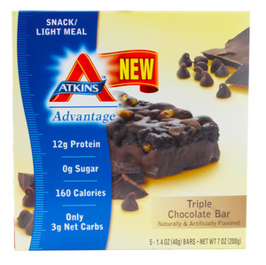 3 PACK of Atkins Tripe chocolate bar Chocolate -- 5 Bars