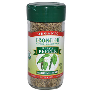 Frontier Natural Products, Organic Black Pepper, Medium Grind, 1.80 oz (51 g)