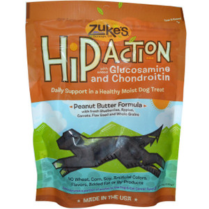 Zukes Hip Action Dog Treats Peanut Butter - 6 oz