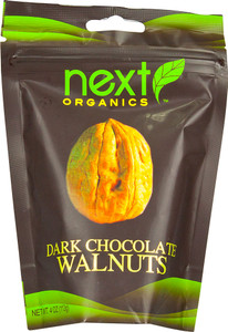 3 PACK of Next Organics Dark Chocolate Covered Snacks Walnuts -- 4 oz