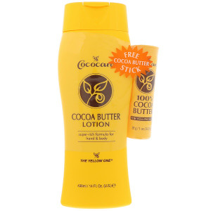 Cococare, The Yellow One, Cocoa Butter Lotion with Free Cocoa Butter Stick, 14 fl oz (436 ml)