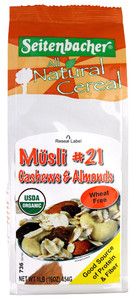 Seitenbacher, All Natural Cereal Musli #21,  Cashew and Apricots - 1 lb