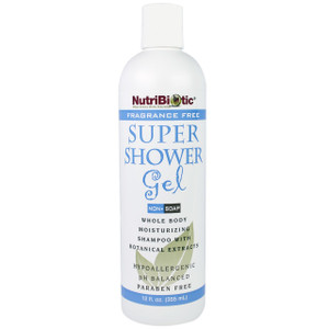 3 PACK of NutriBiotic, Super Shower Gel, Non-Soap, Fragrance Free, 12 fl oz (355 ml)