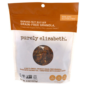 3 PACK of Purely Elizabeth Grain-Free Granola Gluten Free Banana Nut Butter -- 8 oz