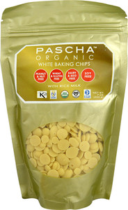 3 PACK of Pascha Organic White Chocolate Baking Chips with Rice Milk -- 7 oz