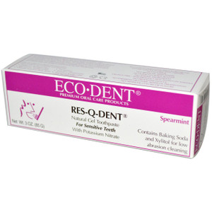 Eco-Dent, Res-Q-Dent, Natural Gel Toothpaste, Spearmint, 3 oz (85 g) (5 PACK)