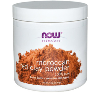 3 PACK OF Now Foods, Solutions, Moroccan Red Clay Powder, 6 oz (170 g)