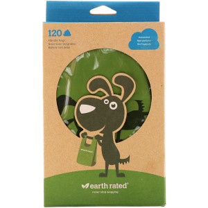 Earth Rated, Handle Bags, Dog Waste Bags, Unscented, 120 Bags
