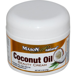 3 PACK of Mason Natural, Coconut Oil Beauty Cream, 2 oz (57 g)