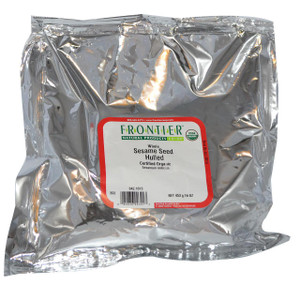3 PACK of Frontier Natural Products Organic Whole Sesame Seed Hulled -- 16 oz