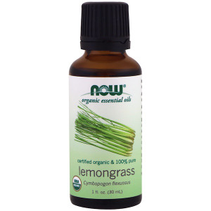 3 PACK of Now Foods, Organic Essential Oils, Lemongrass, 1 fl oz (30 ml)