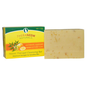 3 PACK OF Organix South, TheraNeem Naturals, Neem Therap&& Cleansing Bar, Ultimate Support Orange & Ylang Ylang, 4 oz (113 g)
