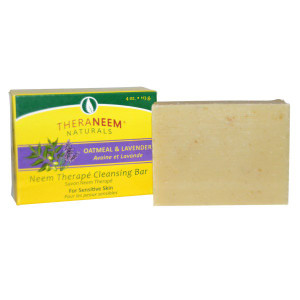 Organix South, TheraNeem Naturals, Neem Therapy Cleansing Bar, Oatmeal & Lavender, 4 oz (113 g)