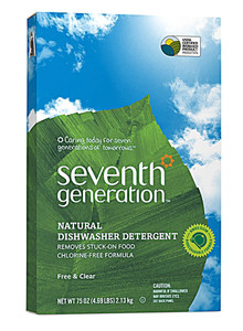 3 PACK of Seventh Generation Powerful Clean Dishwasher Detergent Powder -- 75 oz