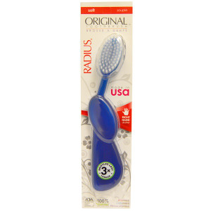 RADIUS, Original Toothbrush, Blue, Soft, Right Hand, 1 Toothbrush