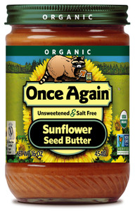 Once Again, Organic Sunflower Seed Butter Unsweetened & Salt Free, - 16 oz