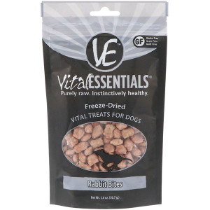 Vital Essentials, Freeze-Dried Vital Treats For Dogs, Rabbit Bites, 2.0 oz (56.7 g)