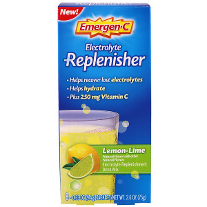 Emergen-C, Electrolyte Replenisher, Lemon-Lime, 8 Packets, 0.33 oz (9.4 g) Each