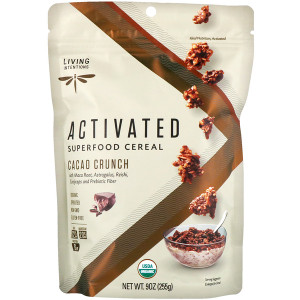Living Intentions, Activated, Superfood Cereal, Cacao Crunch, 9 oz (255 g) (Discontinued Item)