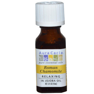 Aura Cacia, Pure Essential Oils, Roman Chamomile, Relaxing, .5 fl oz (15 ml)