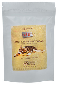 3 PACK of Vitaco - Tag Canine Probiotic Chews Duck Flavor -- 60 Chewables