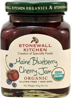 3 PACK of Stonewall Kitchen Organic Gourmet Jam Maine Blueberry Cherry -- 8.5 oz