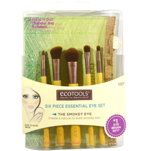 EcoTools, Six Piece Essential Eye Set, 5 Brushes, 1 Travel Bag