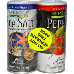 Frontier Natural Products, Culinary Spices, Salt & Pepper Combo Pack